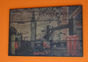 retro obraz londyn autobus