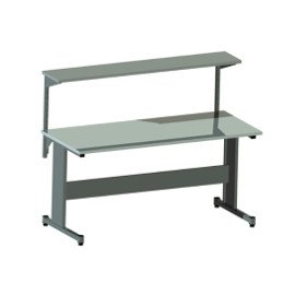 metalowy stół montażowy raconstruction z blatem i półką