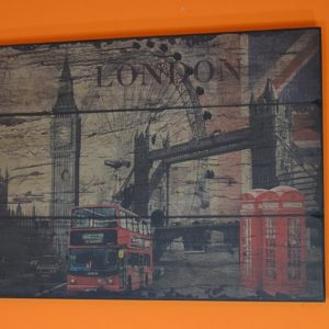 stylowy obraz retro vintage londyn autobus